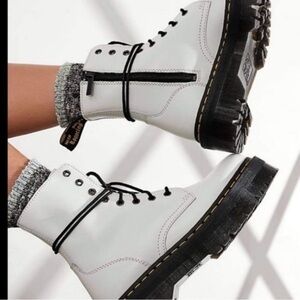 Sincerley Jules Harley white Combat Boot Laceup brand New size 9